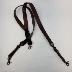 Nocona Belt Co Men's Suspenders 12 Gauge Size M Genuine Leather Adjustable